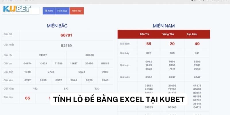 Công thức tính lô đề bằng Excel tại Kubet