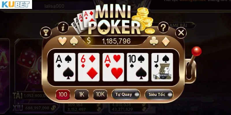 Khám phá tựa game Minipoker 